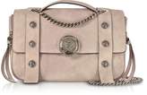 Thumbnail for your product : Balmain Powder Pink Leather Suede Effect BSoft 25 Flap Satchel Bag