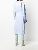 Thumbnail for your product : MSGM Contrast Stripe Cotton Shirt Dress