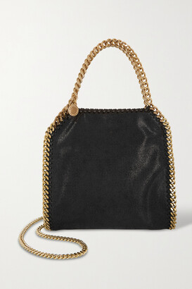 Stella McCartney The Falabella Mini Faux Brushed-leather Shoulder Bag - Black - One size