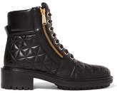 Balmain - Army Logo-embellished Quilted Leather Ankle Boots - Black