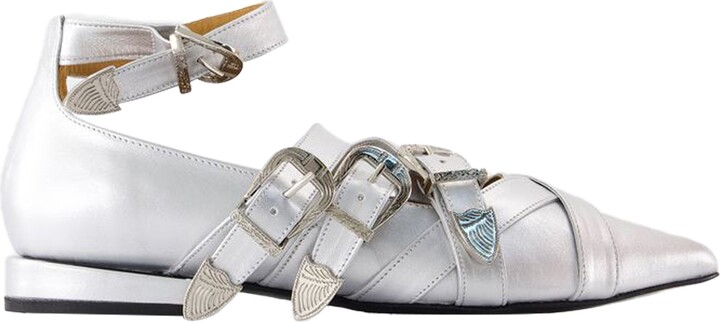 Toga Ballerinas Aj926 Pulla - Leather - Silver