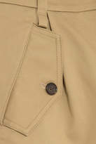 Thumbnail for your product : Chloé Cropped Cotton-blend Gabardine Tapered Pants - Green