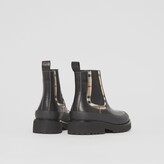 Thumbnail for your product : Burberry Childrens Vintage Check Detail Leather Chelsea Boots