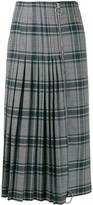 Thumbnail for your product : Cédric Charlier Pleated Plaid Skirt