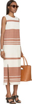 Thumbnail for your product : J.W.Anderson Rust & Cream Striped Pillar Dress