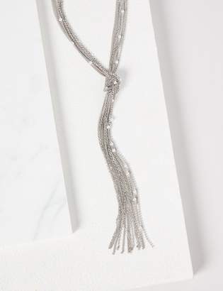 Lane Bryant Knotted Chain Tassel Necklace