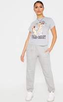 Thumbnail for your product : PrettyLittleThing Petite Grey Marl Casual Trouser