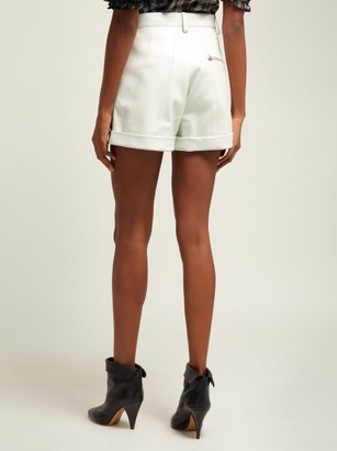 Isabel Marant Cedar Leather Shorts - White