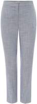 Thumbnail for your product : Linea Blue textured cigarette trousers
