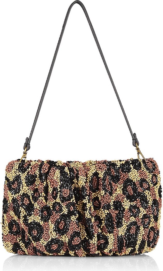 STAUD Beaded Leopard Bean Bag ShopStyle