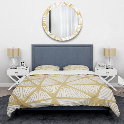 Design Art Art Deco Geometric Decorative Pattern - Modern Geometric Duvet Cover Set - Microfiber Polyester