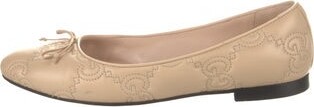 Gucci GG Signature Leather Ballet Flats