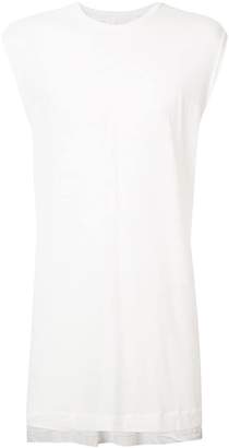 Julius semi-sheer elongated sleeveless T-shirt