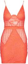 Thumbnail for your product : boohoo Strappy Cupped Lace Bodycon Dress