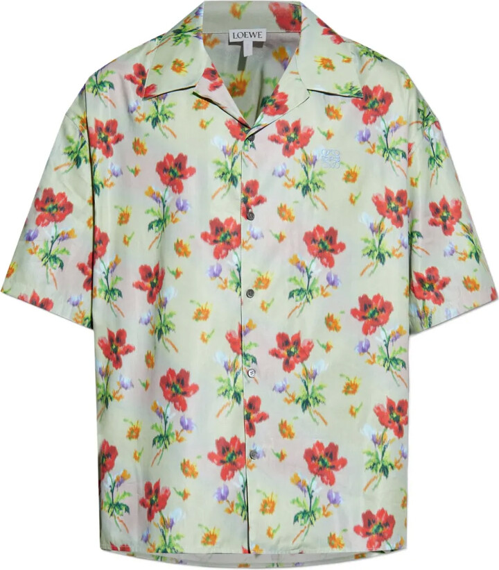 Loewe Floral-Print Short-Sleeve Shirt