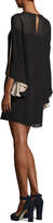 Thumbnail for your product : Halston Cape-Sleeve Shift Dress, Black/Champagne
