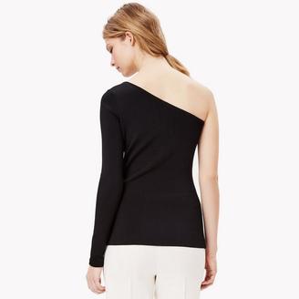 Theory Knit One-Shoulder Top
