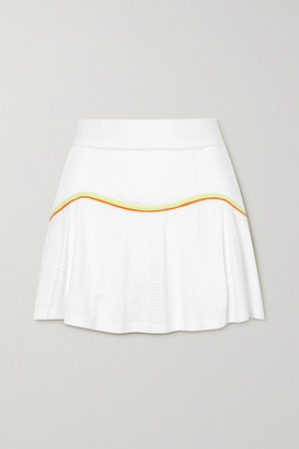 L'Etoile Sport Performance Team Mesh-paneled Stretch-jersey Tennis Skirt