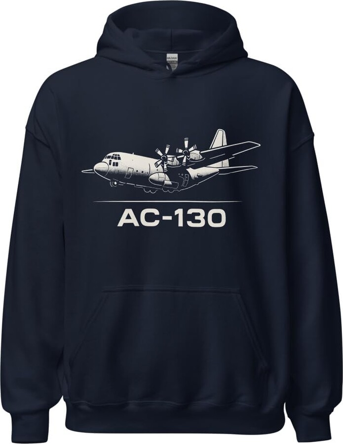 Generic AC-130 Gunship Hoodie – Close Air Support Tactical Sweatshirt for Aircraft Lovers Navy