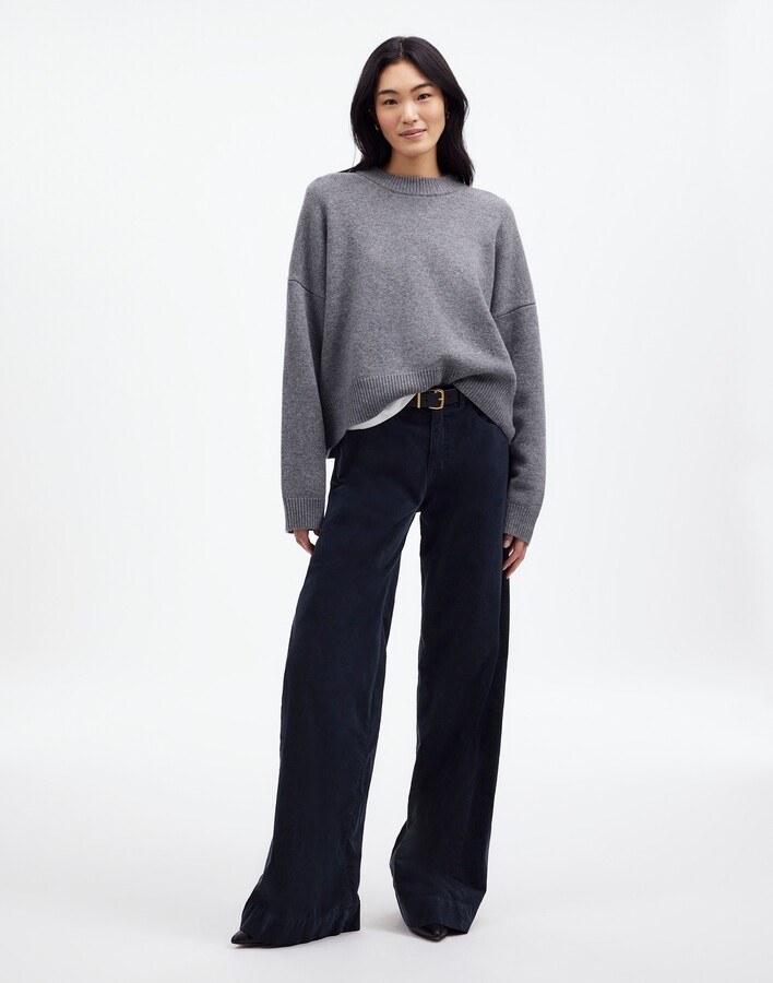 Superwide-Leg Pants in Velvet