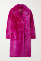 Thumbnail for your product : Yves Salomon Double-breasted Shearling Coat - Pink
