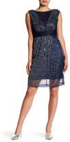 Thumbnail for your product : Sangria Lace Knit Sheath Dress (Petite)