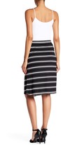 Thumbnail for your product : Max Studio Stripe Ponte Faux Wrap Skirt