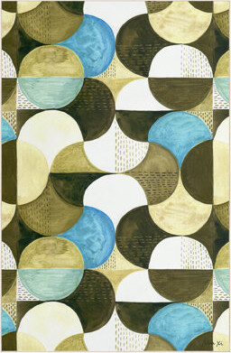 Geometric II Washable Geometric Area Rug, Power-loomed, Heavenly Softness with Non-Slipping Backing