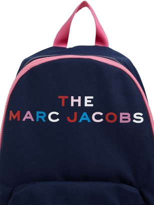 Little Marc Jacobs Logo Print Nylon Canvas Backpack
