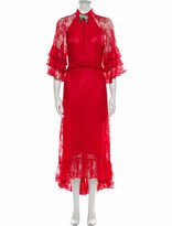Thumbnail for your product : Dodo Bar Or Lace Pattern Long Dress Red