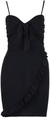 boohoo Tie Front Wrap Skirt Bodycon Mini Dress