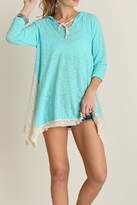 Thumbnail for your product : Umgee USA Hooded Lace Top