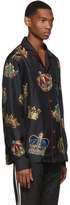 Thumbnail for your product : Dolce & Gabbana Black Silk Crown Pyjama Shirt