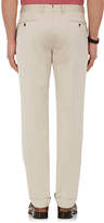Thumbnail for your product : Luciano Barbera MEN'S COTTON HERRINGBONE FLAT-FRONT TROUSERS