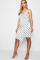 Thumbnail for your product : boohoo Plus Spotty Wrap Dress