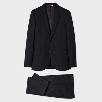 Paul Smith Men's Mid-Fit Black Wool Suit