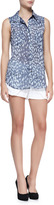Thumbnail for your product : L'Agence Satin Crepe Zip-Pocket Track Shorts
