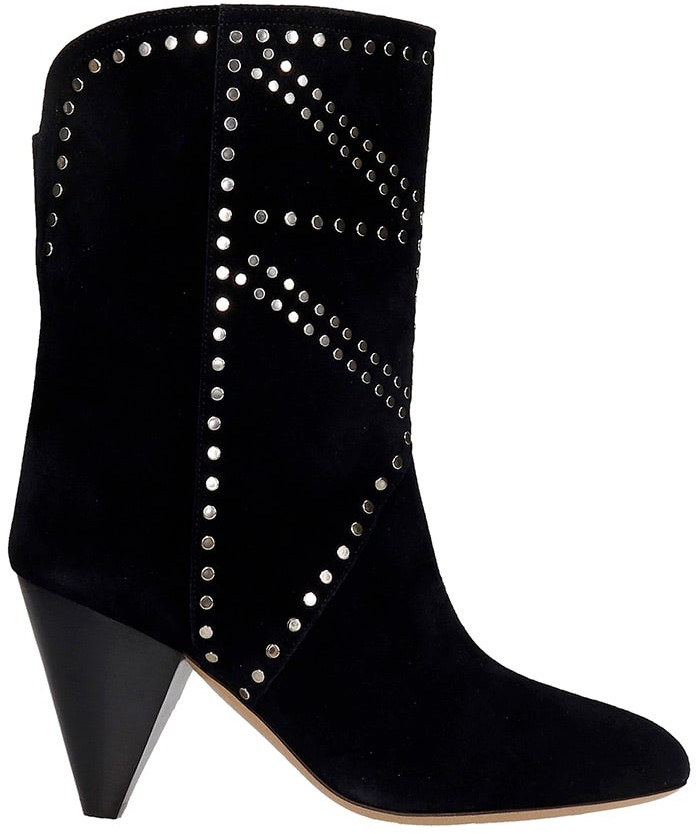 Isabel Marant Deezia High Heels Ankle Boots In Black Suede - ShopStyle
