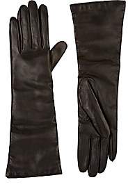 Barneys New York Women's Leather Long Gloves - Black