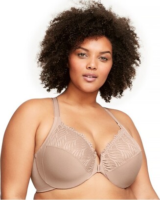 Glamorise Womens Front-closure Smoothing Wonderwire Underwire Bra 1247  Apricot 40h : Target