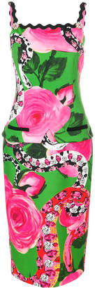 Class Roberto Cavalli floral snake print dress