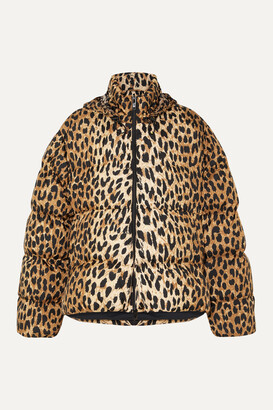 leopard print quilted jacket