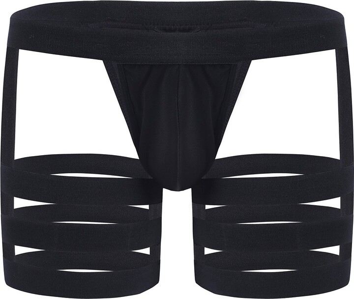 Kaerm Mens Lingerie Bluge Pouch Thongs Bikini Briefs Leg Garter Belt G ...