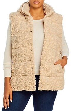 plus size white puffer vest
