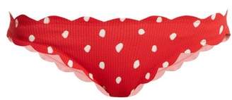 Marysia Swim Antibes Scallop Edged Bikini Briefs - Womens - Red