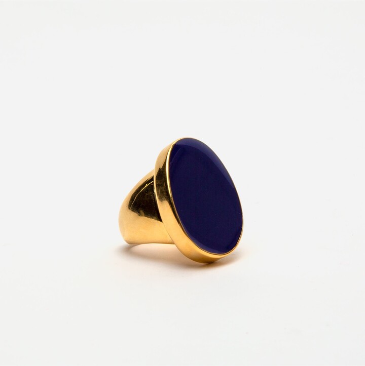 KJL Enamel Palette Ring - Navy