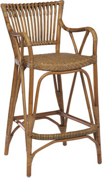 Sika Design Blues Rattan Bar Stool - Antique