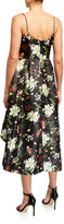 Thumbnail for your product : Aidan Mattox Floral Jacquard Sleeveless High-Low Dress