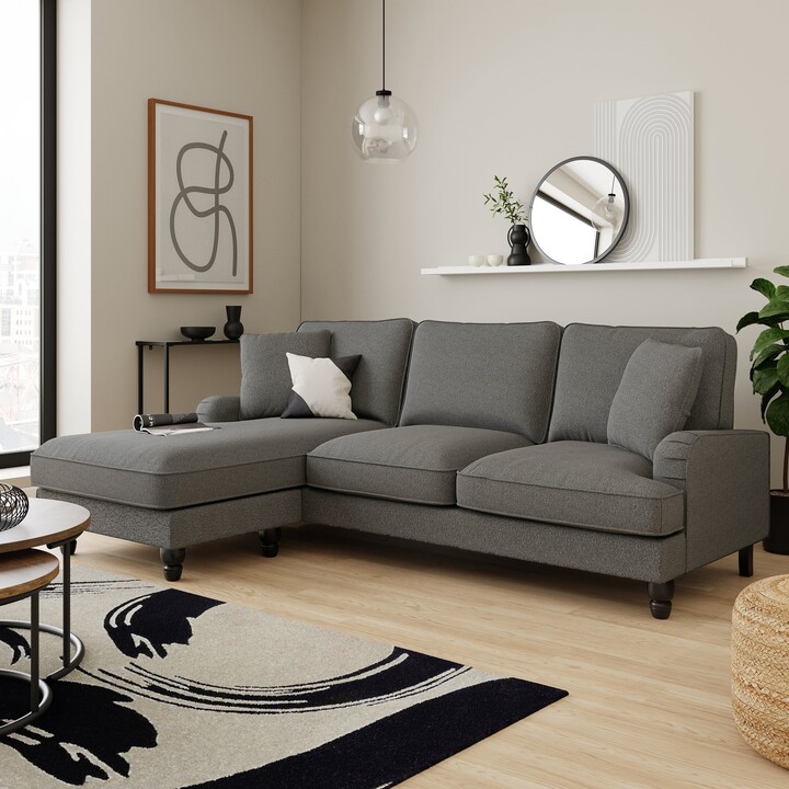 Dunelm Beatrice Luna Corner Chaise Luna Charcoal ShopStyle Sofas