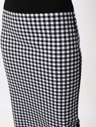 Michael Kors Collection Checked Pencil Skirt